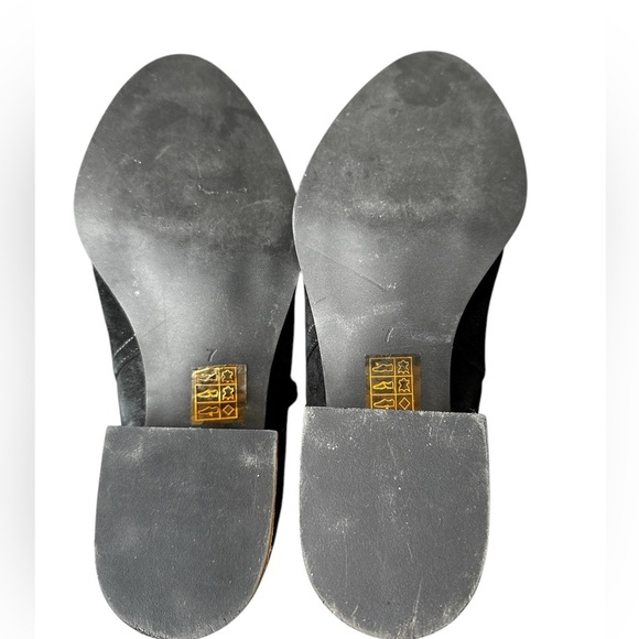 Jeffrey Campbell Metcalf-J2 Black Suede Chelsea Ankle Bootie Jeweled Heel - Picture 11 of 16